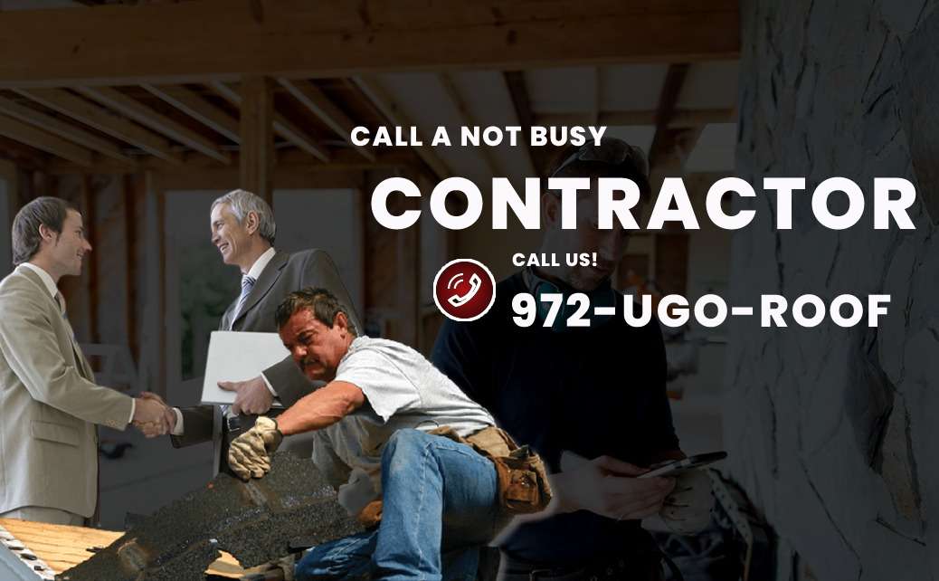 Contractors shaking hands, another working, advertisement text